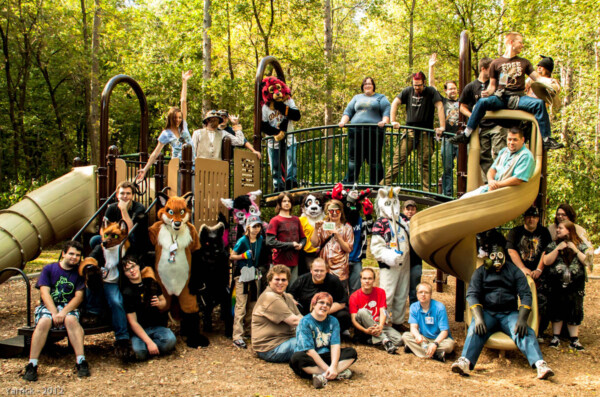 Everyone to the Swingset! (Group Shot)